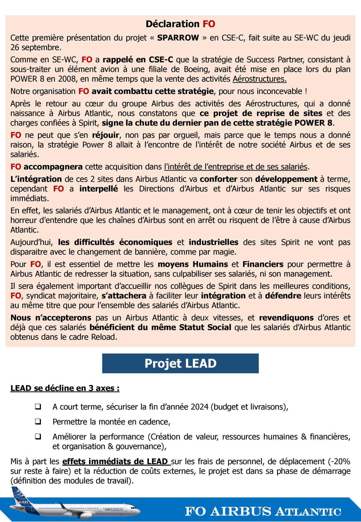 Compte-rendu FO partiel du CSE-C extraordinaire du 27/09/24