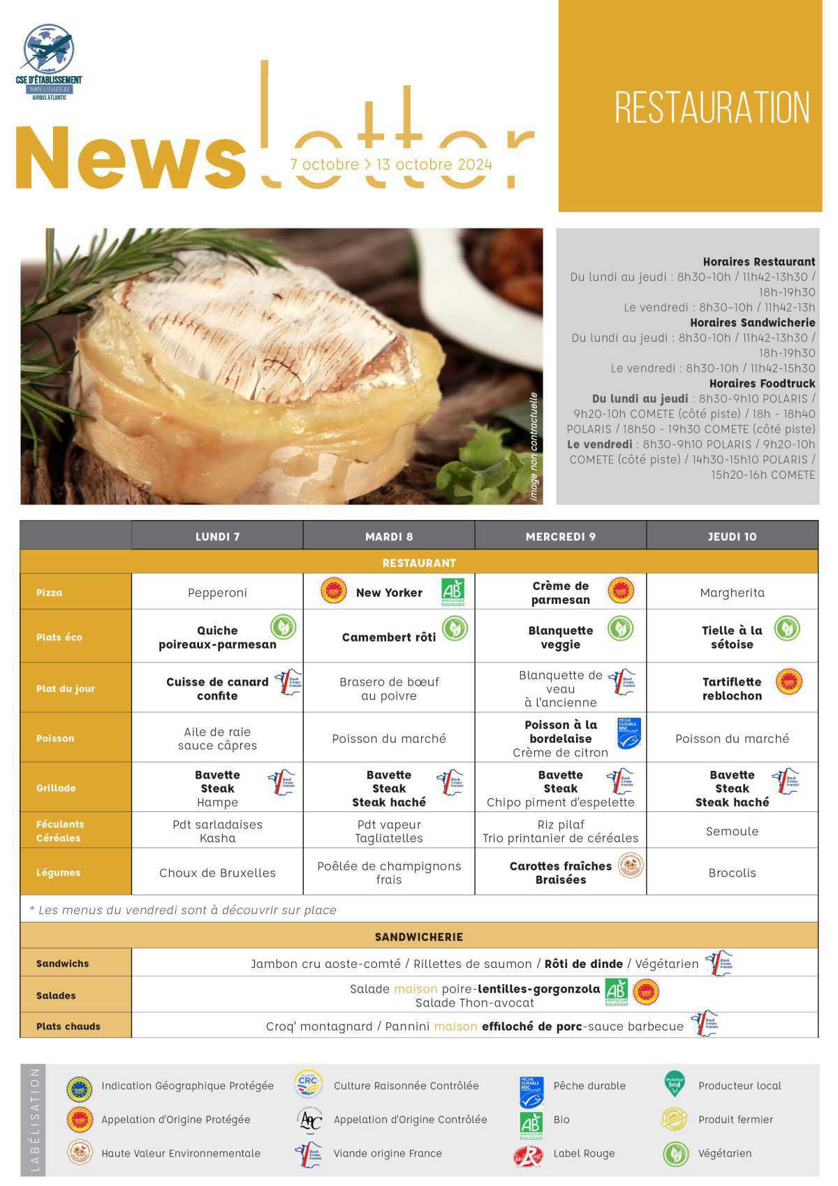 Informations du CSE et de la coopérative semaine 41 Informations du CSE et de la coopérative semaine 41