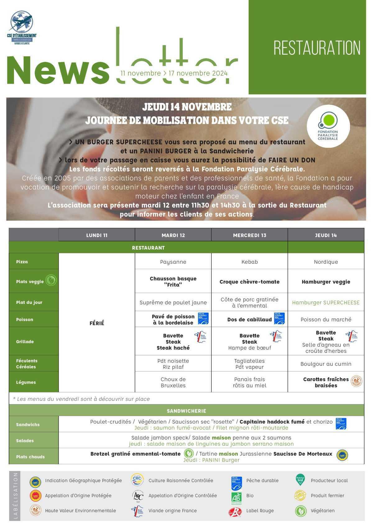 Informations du CSE et de la coopérative semaine 46 Informations du CSE et de la coopérative semaine 46