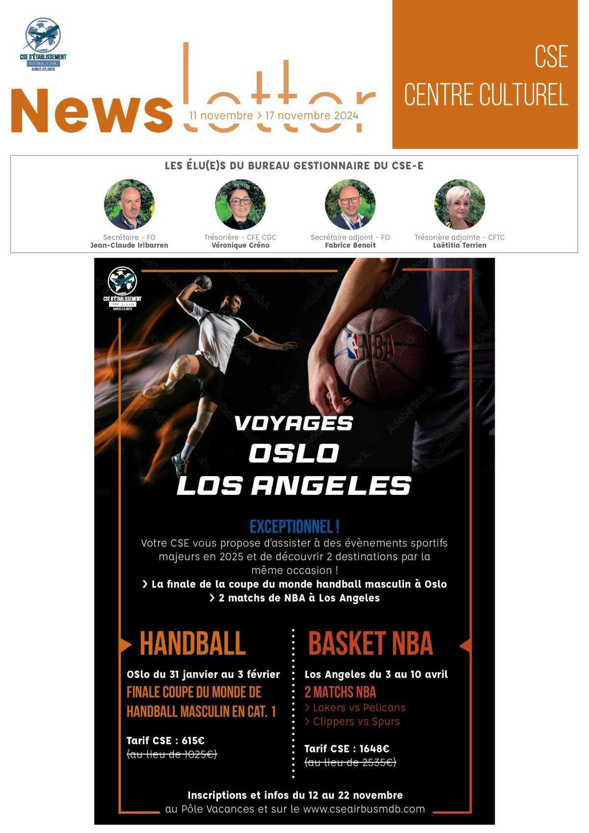 Informations du CSE et de la coopérative semaine 46 Informations du CSE et de la coopérative semaine 46