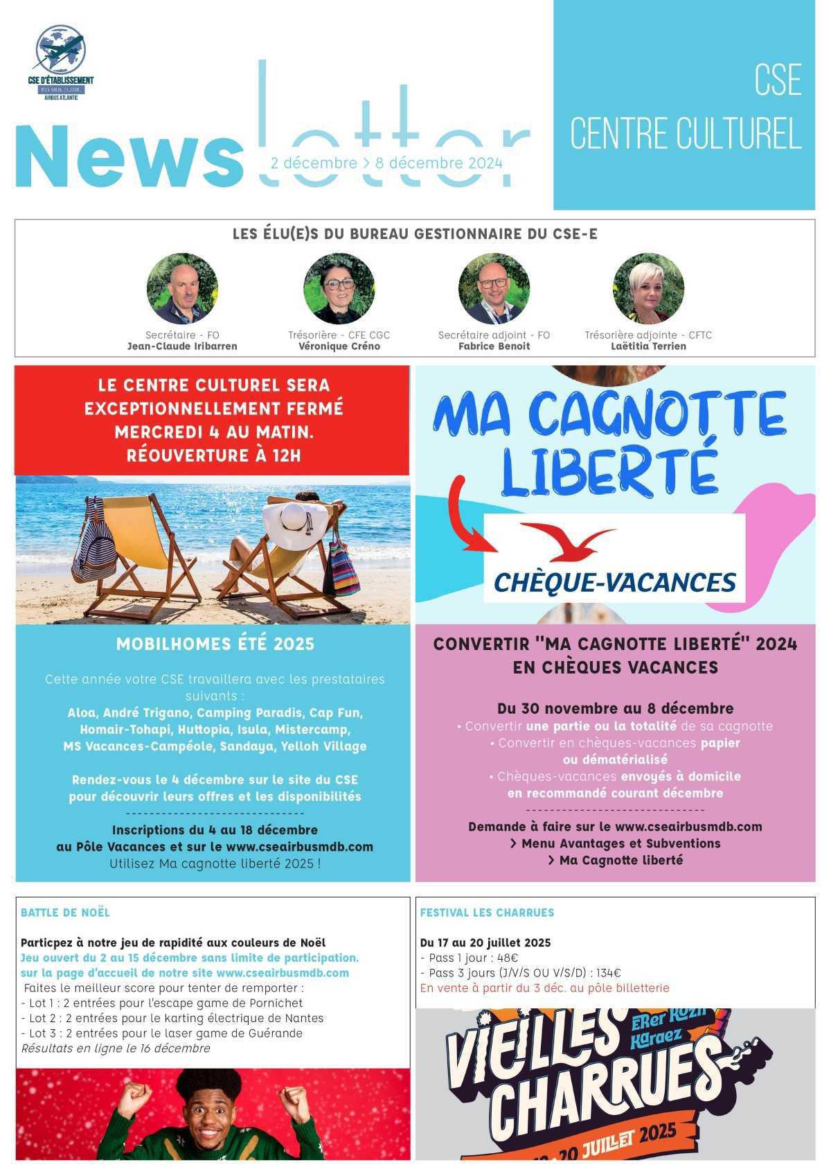 Informations du CSE et de la coopérative semaine 49 Informations du CSE et de la coopérative semaine 49
