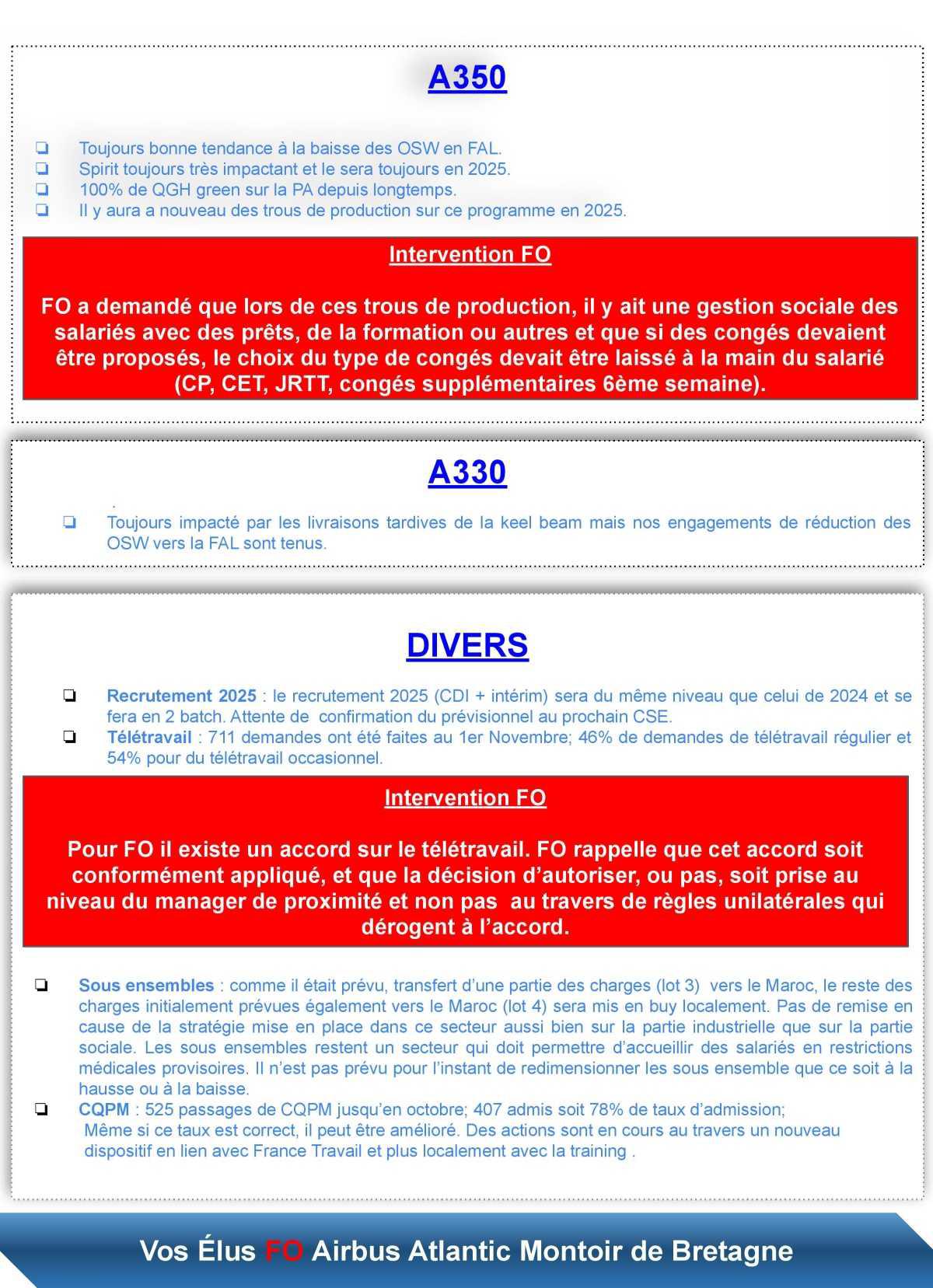 Compte-rendu FO du CSE du 28 novembre 2024