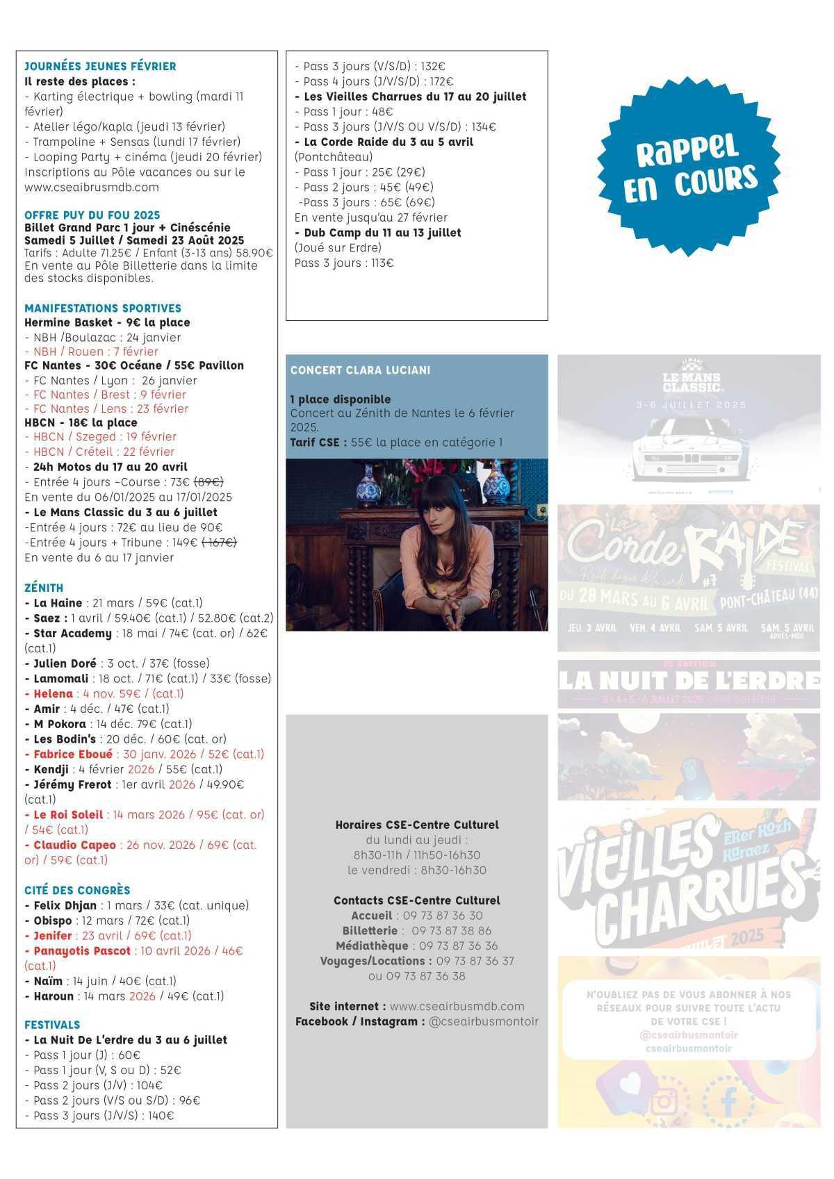 Informations du CSE et de la coopérative semaine 3 Informations du CSE et de la coopérative semaine 3