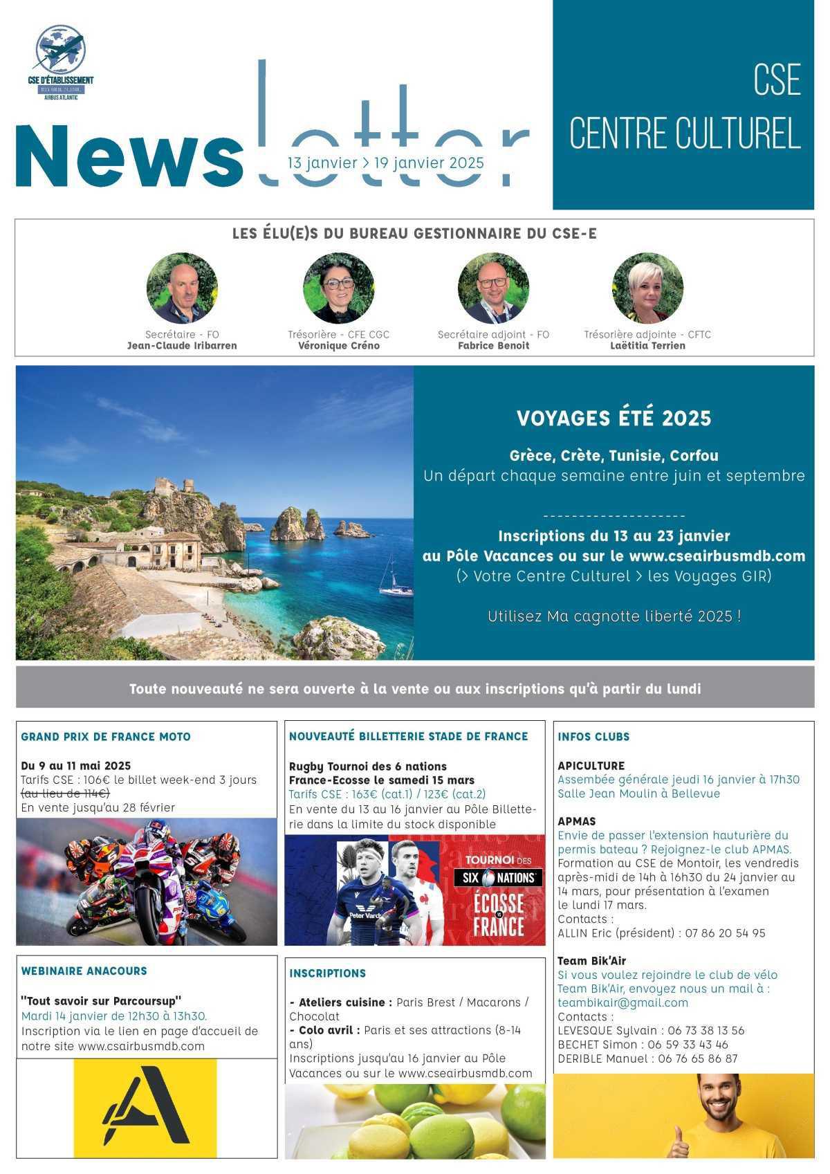 Informations du CSE et de la coopérative semaine 3 Informations du CSE et de la coopérative semaine 3