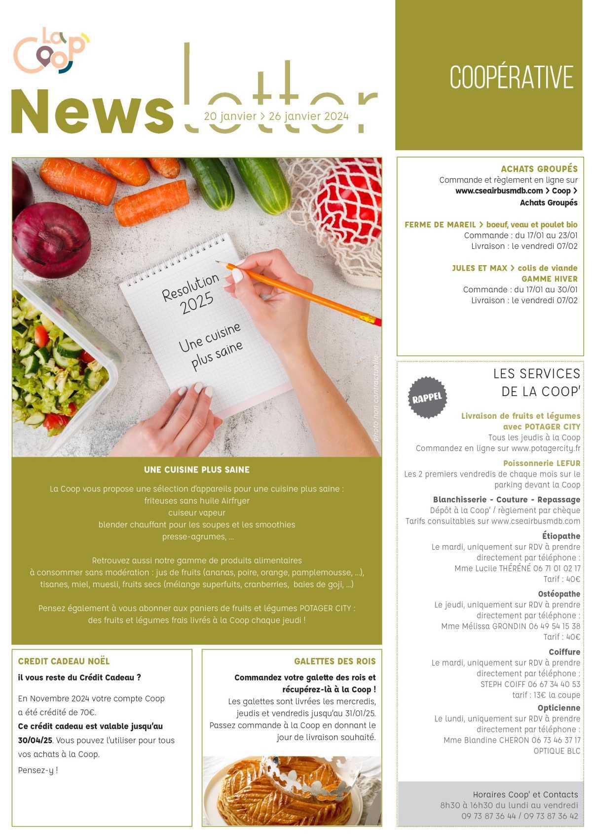 Informations du CSE et de la coopérative semaine 4 Informations du CSE et de la coopérative semaine 4