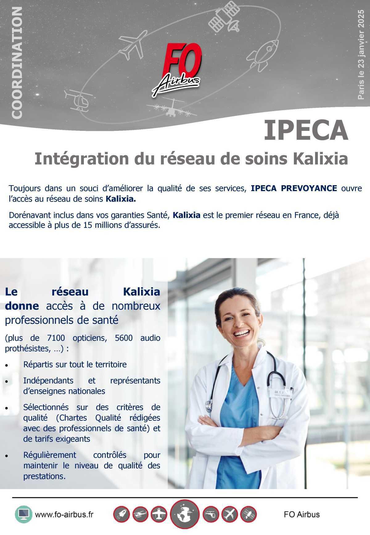 IPECA : Intégration du réseau de soins KALIXIA 