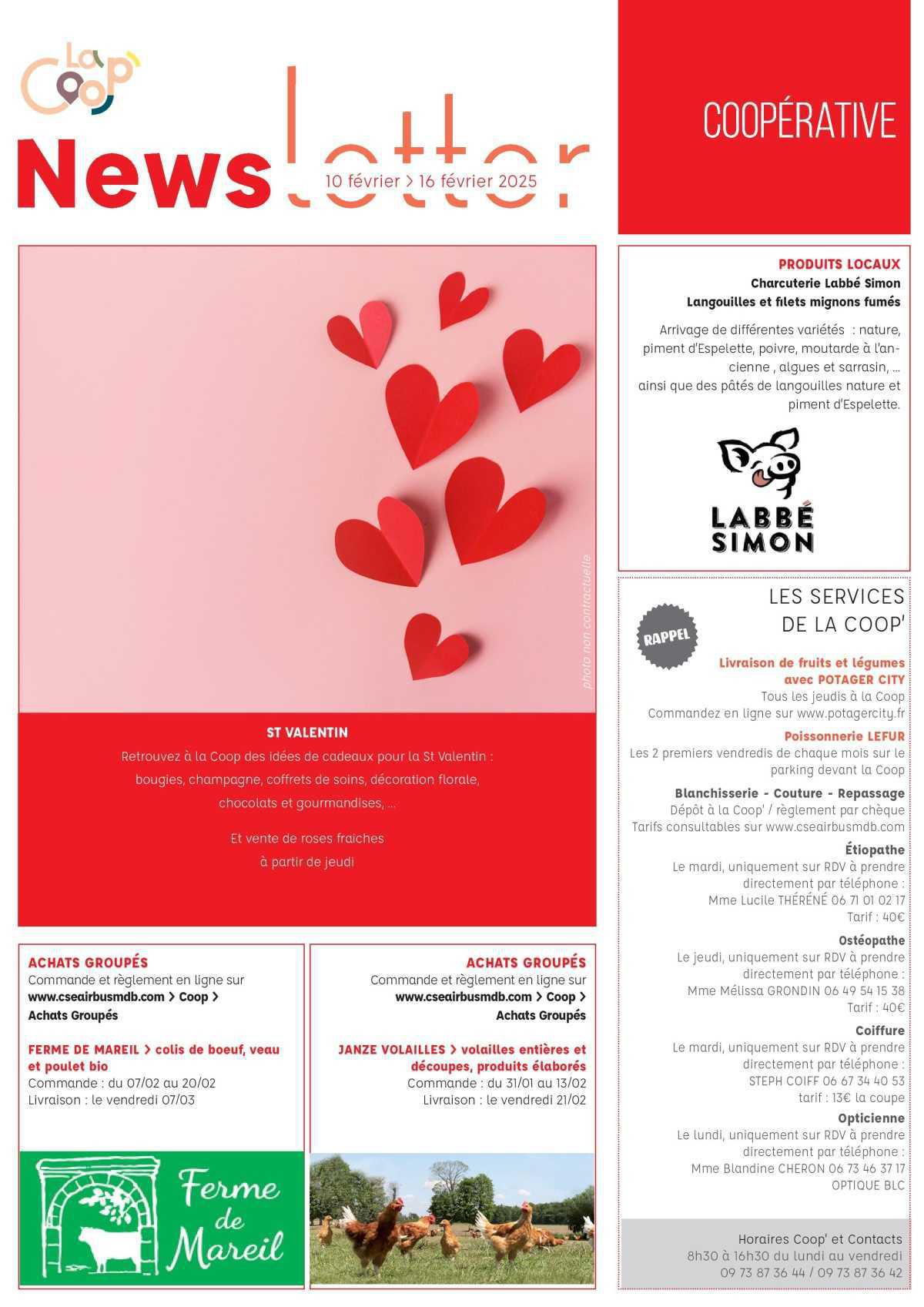 Informations du CSE et de la coopérative semaine 7 Informations du CSE et de la coopérative semaine 7