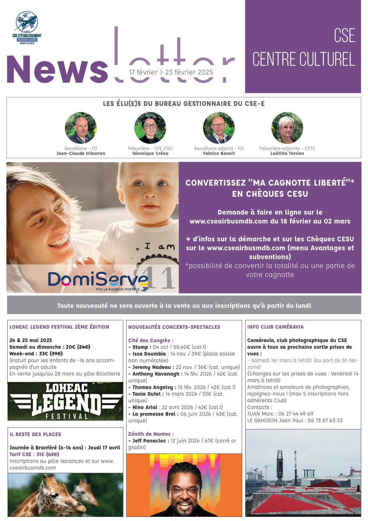 Informations du CSE et de la coopérative semaine 8 Informations du CSE et de la coopérative semaine 8