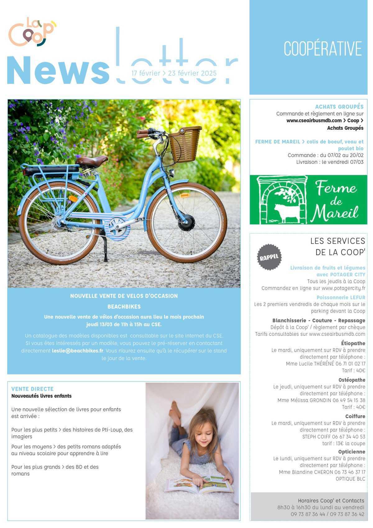 Informations du CSE et de la coopérative semaine 8 Informations du CSE et de la coopérative semaine 8