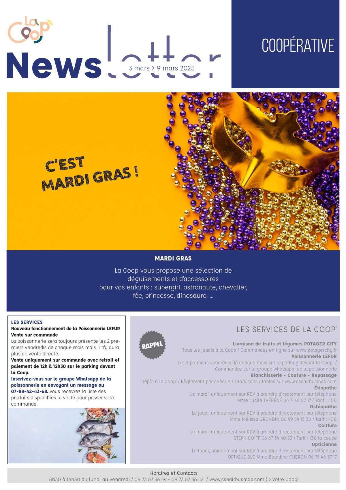 Informations du CSE et de la coopérative semaine 10 Informations du CSE et de la coopérative semaine 10