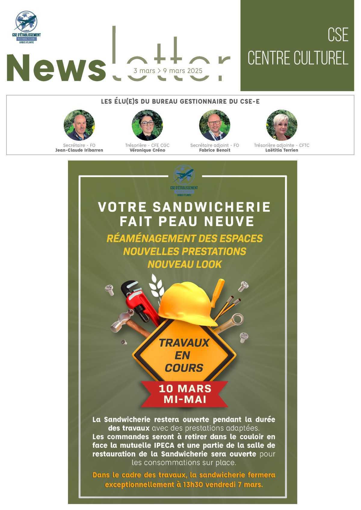 Informations du CSE et de la coopérative semaine 10 Informations du CSE et de la coopérative semaine 10