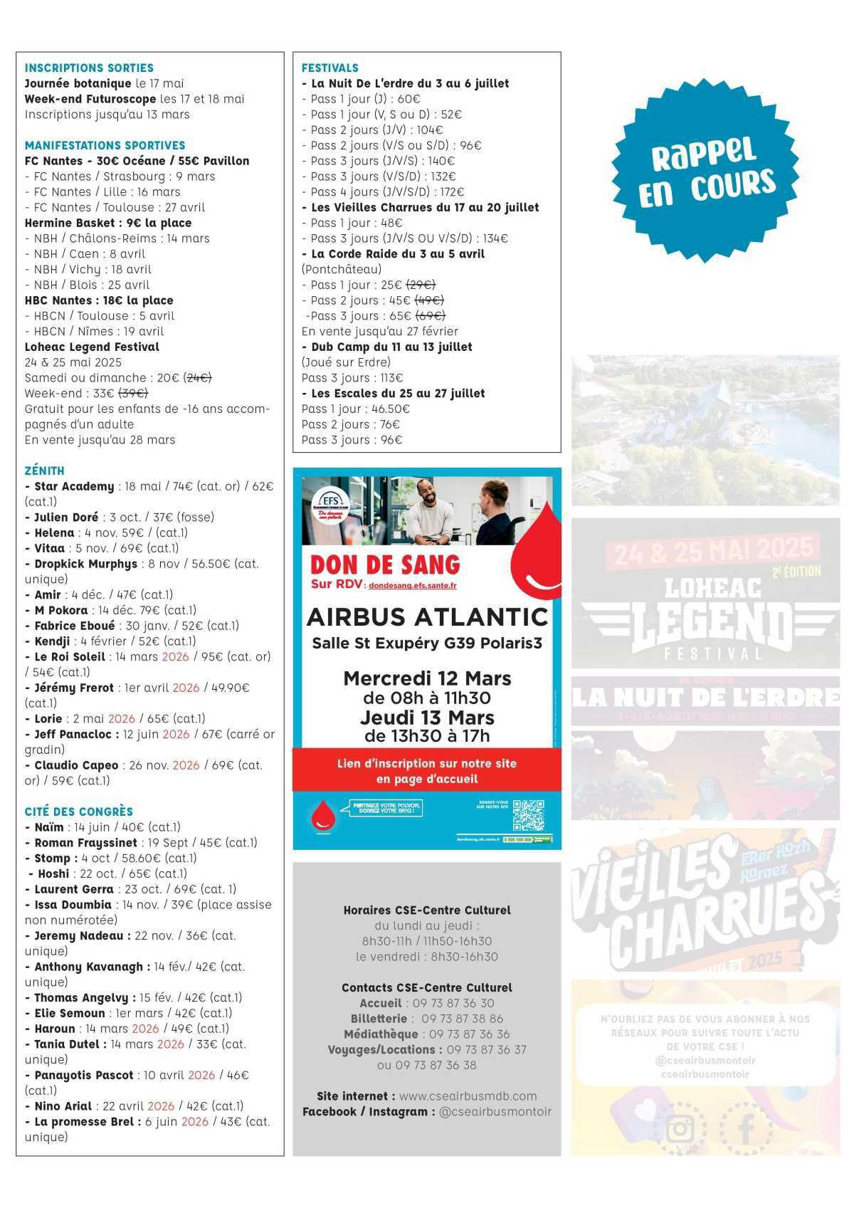 Informations du CSE et de la coopérative semaine 11 Informations du CSE et de la coopérative semaine 11