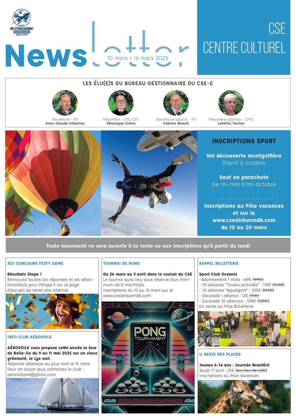 Informations du CSE et de la coopérative semaine 11 Informations du CSE et de la coopérative semaine 11