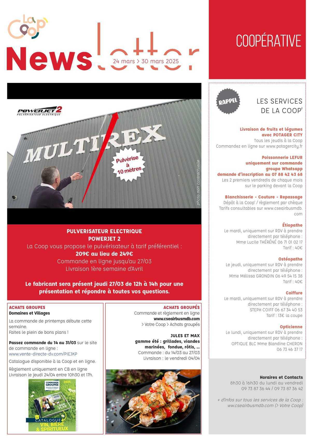 Informations du CSE et de la coopérative semaine 13 Informations du CSE et de la coopérative semaine 13