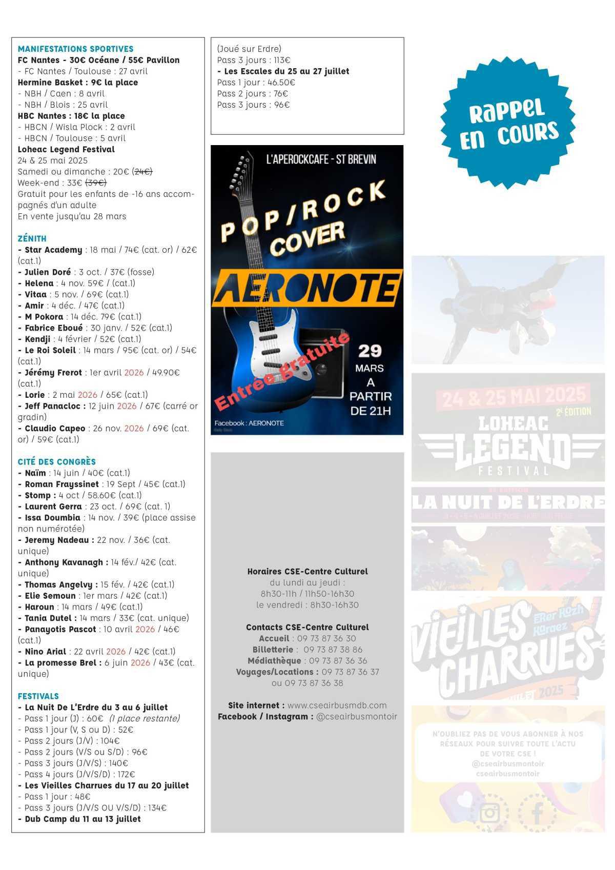 Informations du CSE et de la coopérative semaine 13 Informations du CSE et de la coopérative semaine 13