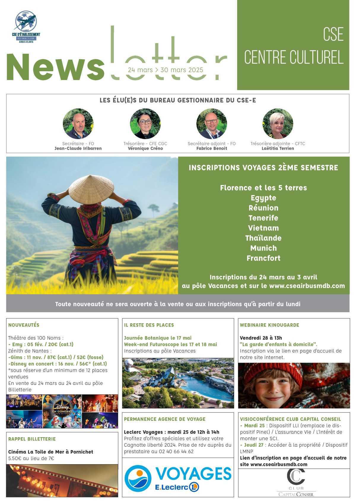 Informations du CSE et de la coopérative semaine 13 Informations du CSE et de la coopérative semaine 13
