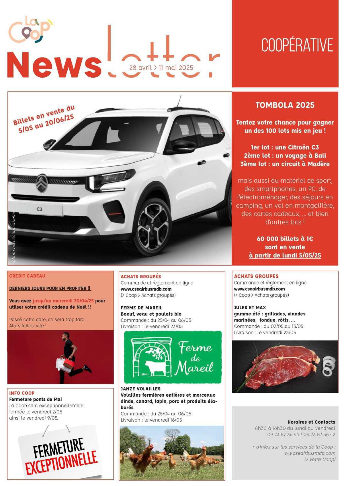 Informations du CSE et de la coopérative semaine 18 Informations du CSE et de la coopérative semaine 18