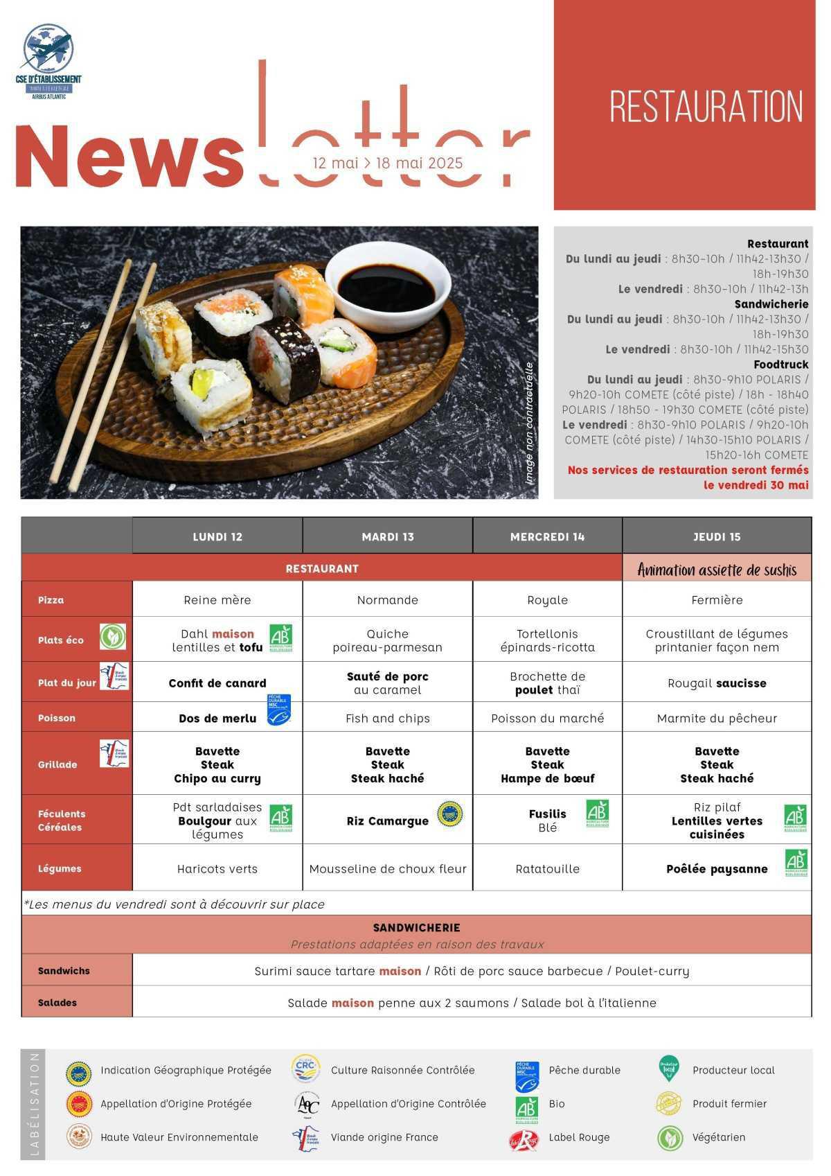 Informations du CSE et de la coopérative semaine 20 Informations du CSE et de la coopérative semaine 20