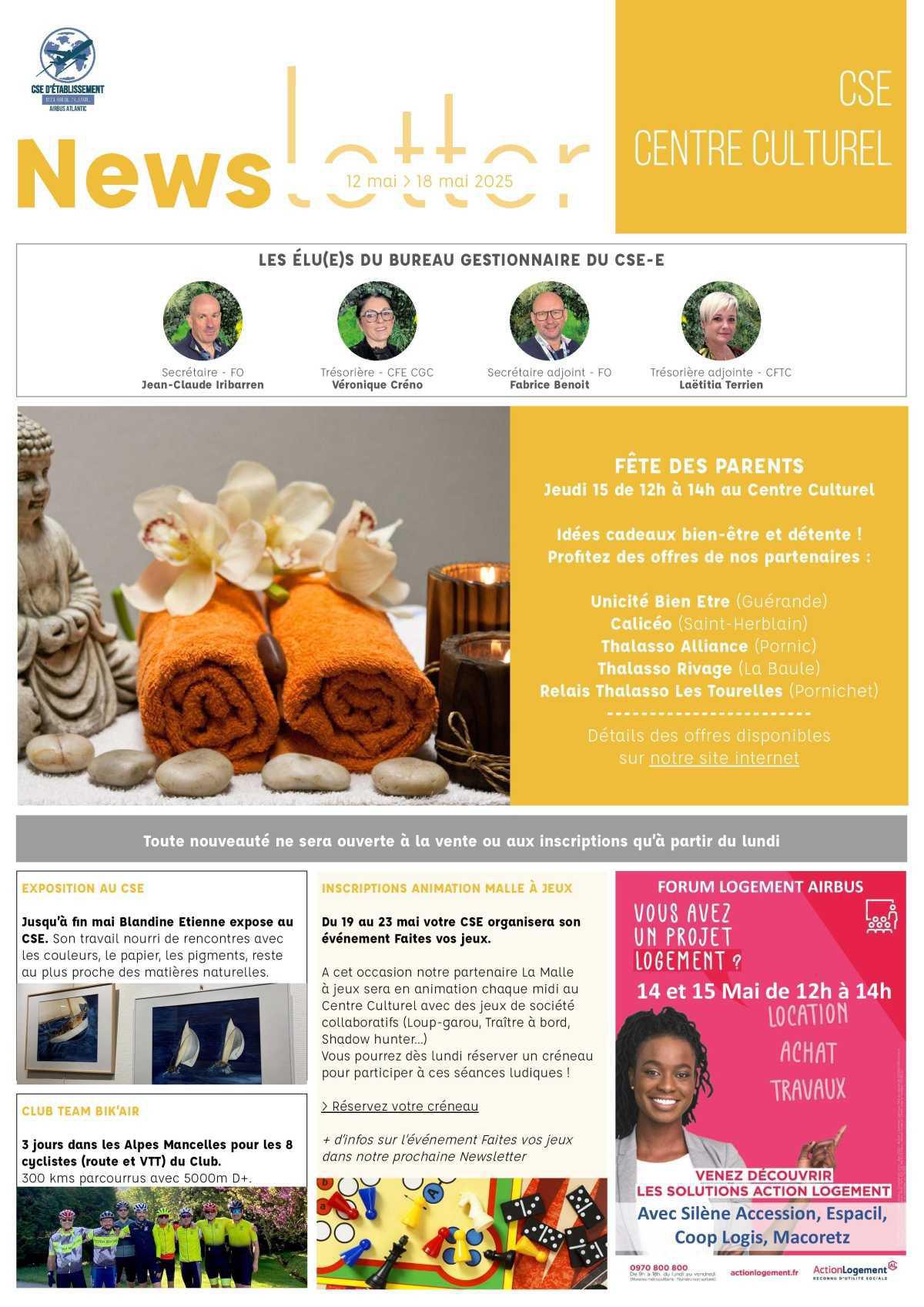 Informations du CSE et de la coopérative semaine 20 Informations du CSE et de la coopérative semaine 20
