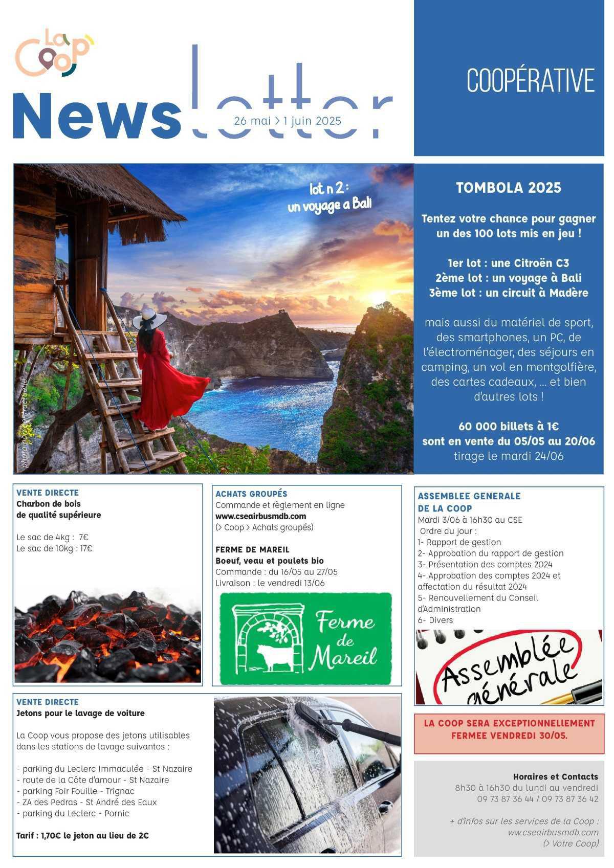 Informations du CSE et de la coopérative semaine 22 Informations du CSE et de la coopérative semaine 22