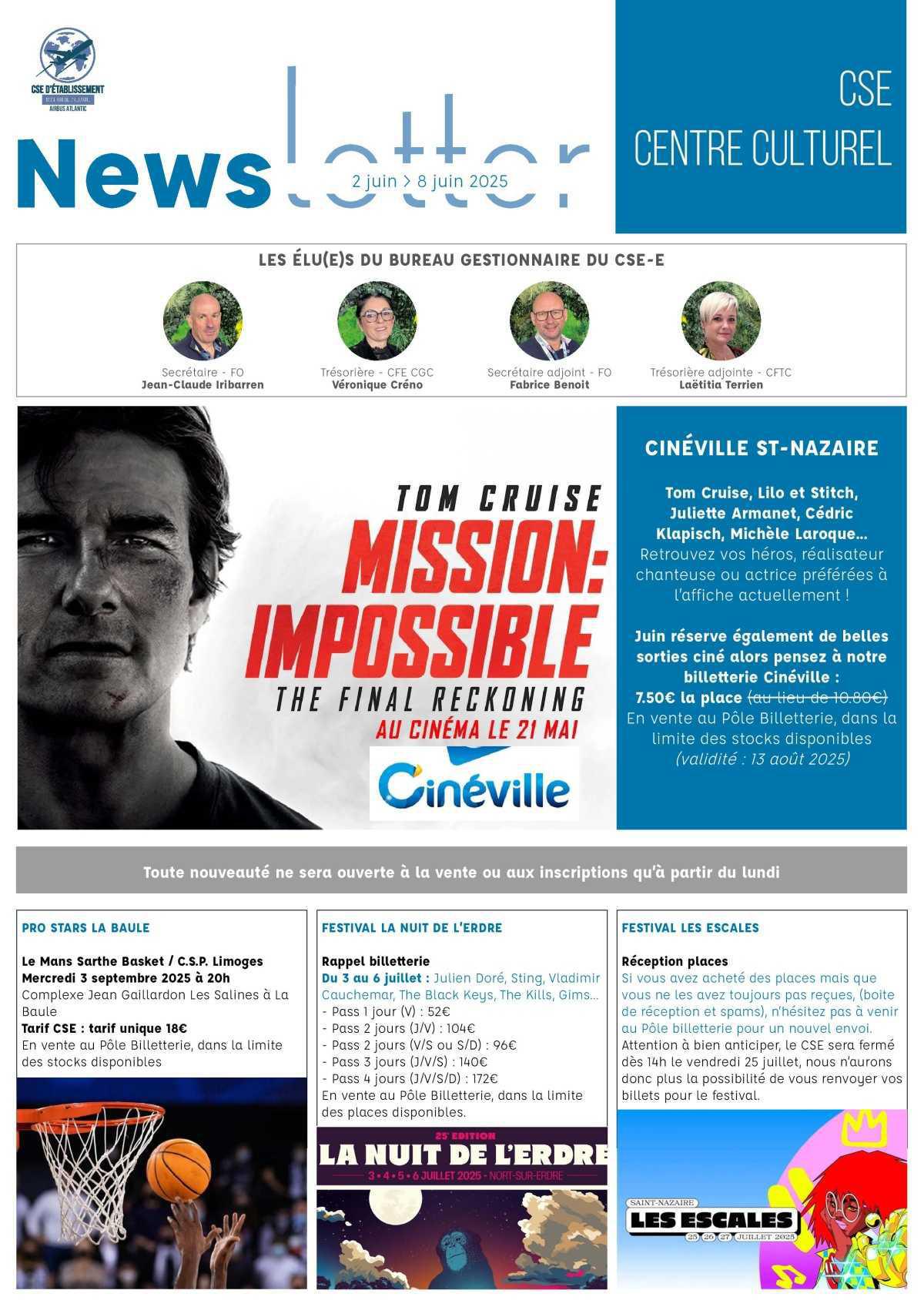 Informations du CSE et de la coopérative semaine 23 Informations du CSE et de la coopérative semaine 23