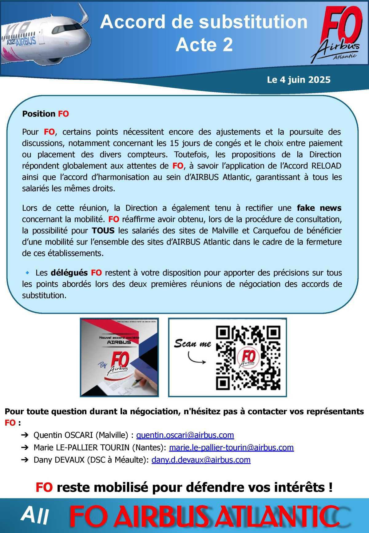 Accord de substitution : sites de Malville et Carquefou => Acte 2