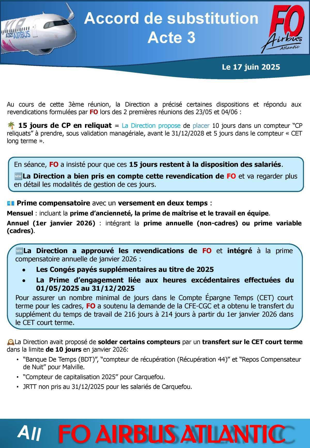 Accord de substitution : sites de Malville et Carquefou => Acte 3