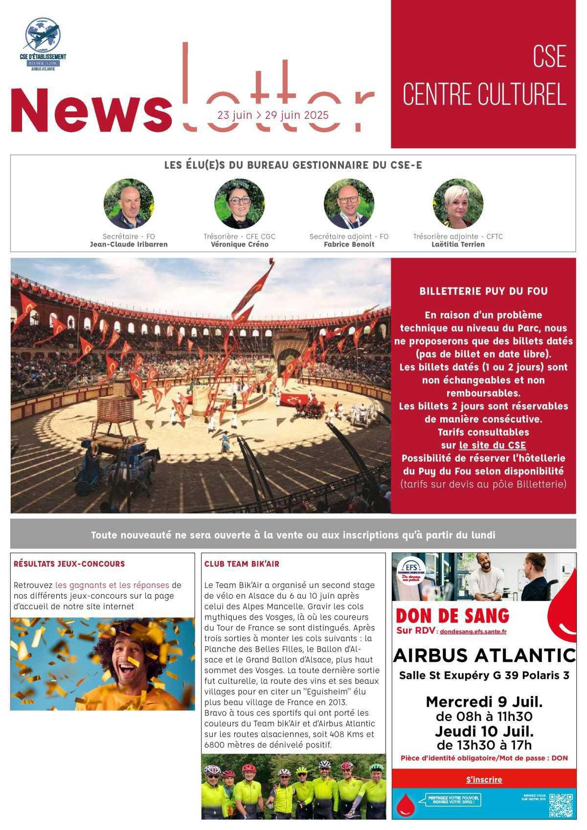 Informations du CSE et de la coopérative semaine 26 Informations du CSE et de la coopérative semaine 26