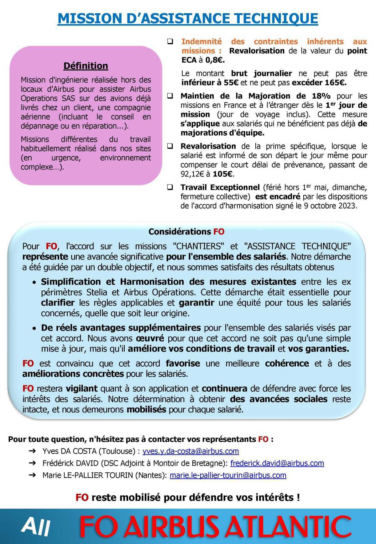Accord de Chantiers et d'Assistance Technique : FO signe l'accord !