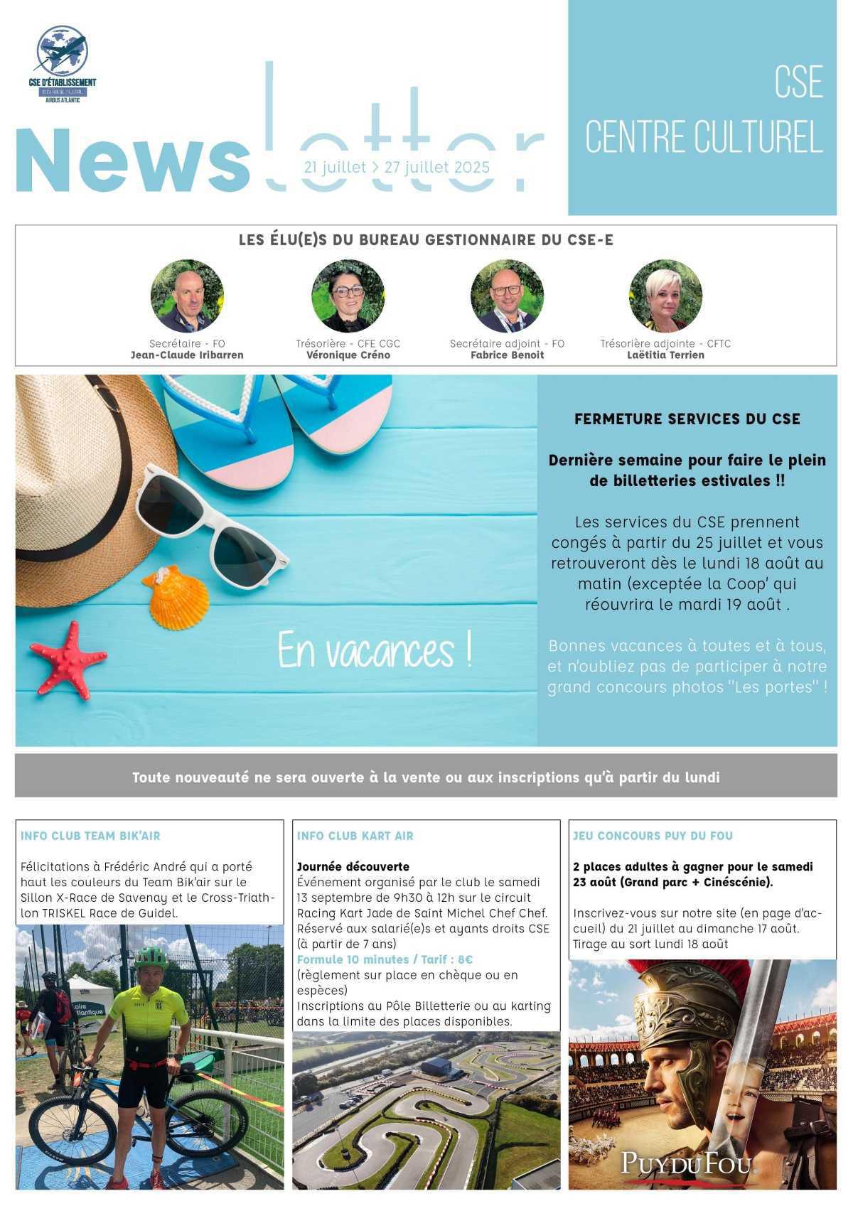 Informations du CSE et de la coopérative semaine 30 Informations du CSE et de la coopérative semaine 30