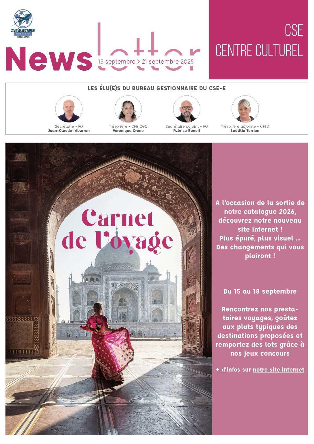 Informations du CSE et de la coopérative semaine 38 Informations du CSE et de la coopérative semaine 38