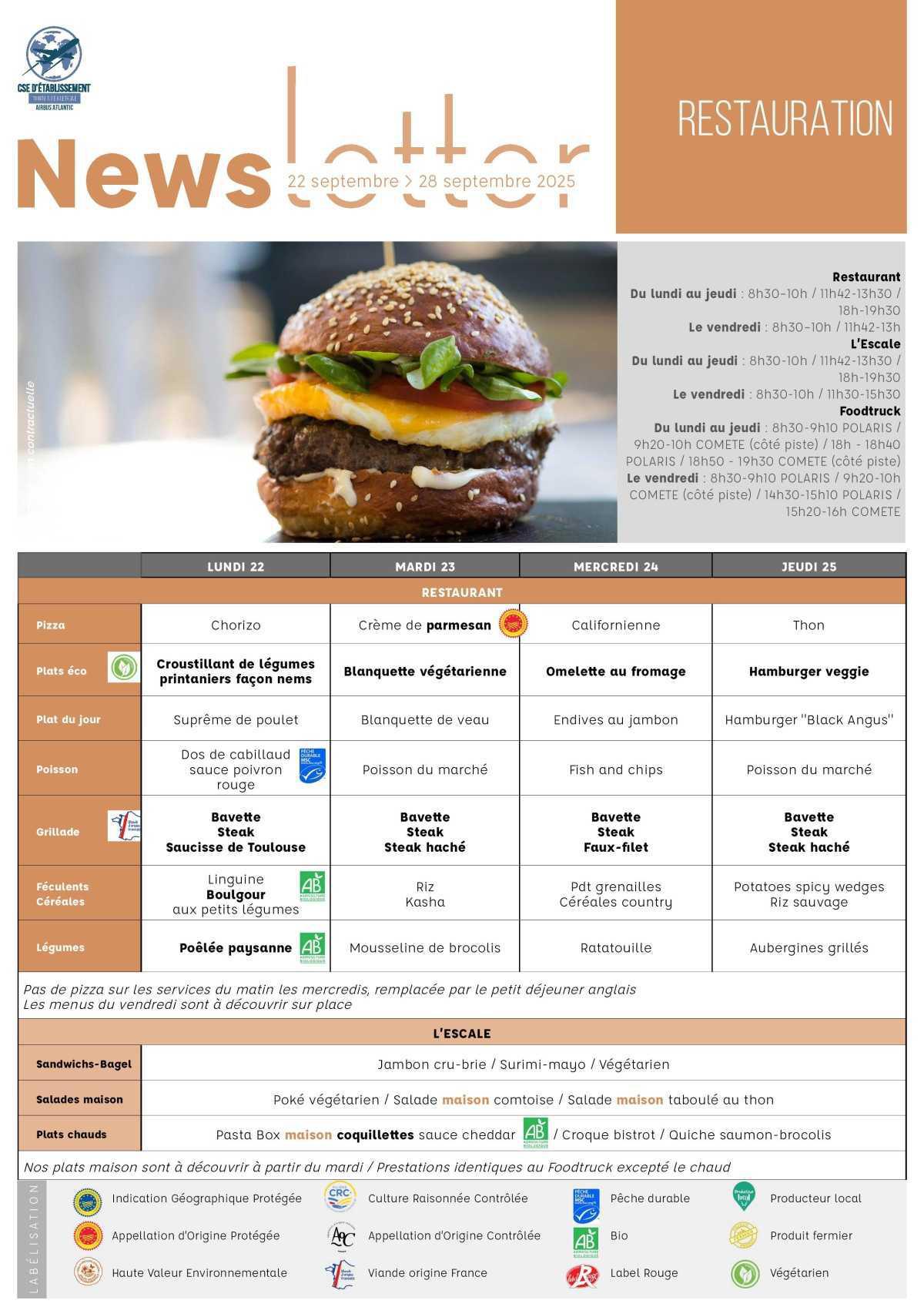 Informations du CSE et de la coopérative semaine 39 Informations du CSE et de la coopérative semaine 39
