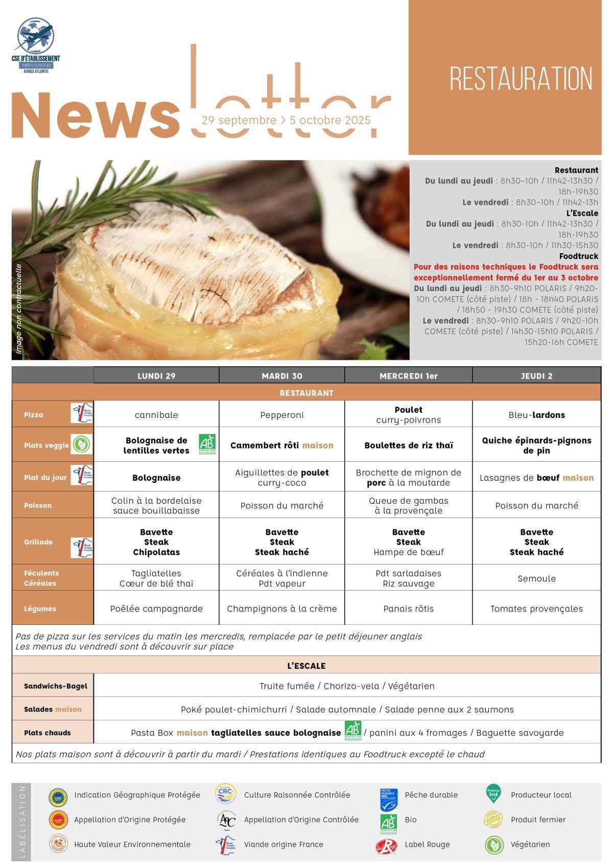 Informations du CSE et de la coopérative semaine 40 Informations du CSE et de la coopérative semaine 40