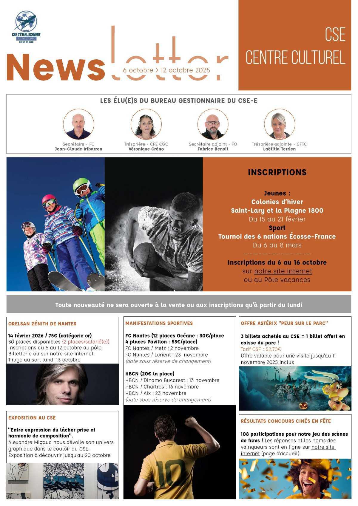 Informations du CSE et de la coopérative semaine 41 Informations du CSE et de la coopérative semaine 41