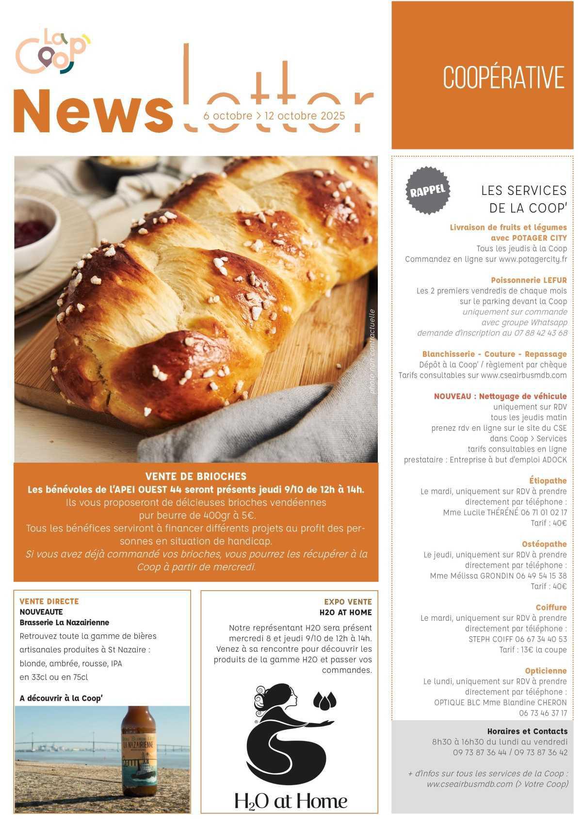 Informations du CSE et de la coopérative semaine 41 Informations du CSE et de la coopérative semaine 41
