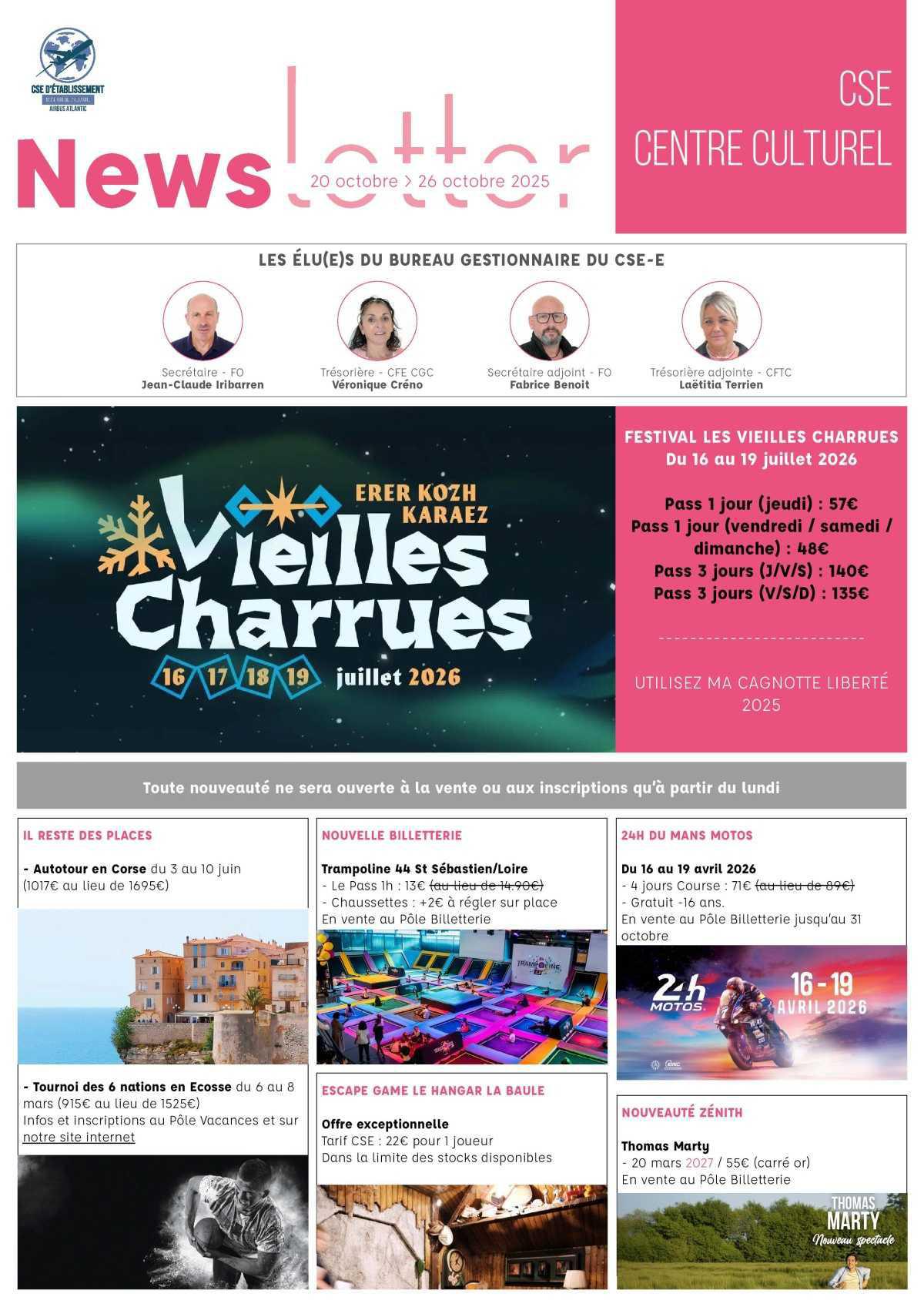 Informations du CSE et de la coopérative semaine 43 Informations du CSE et de la coopérative semaine 43