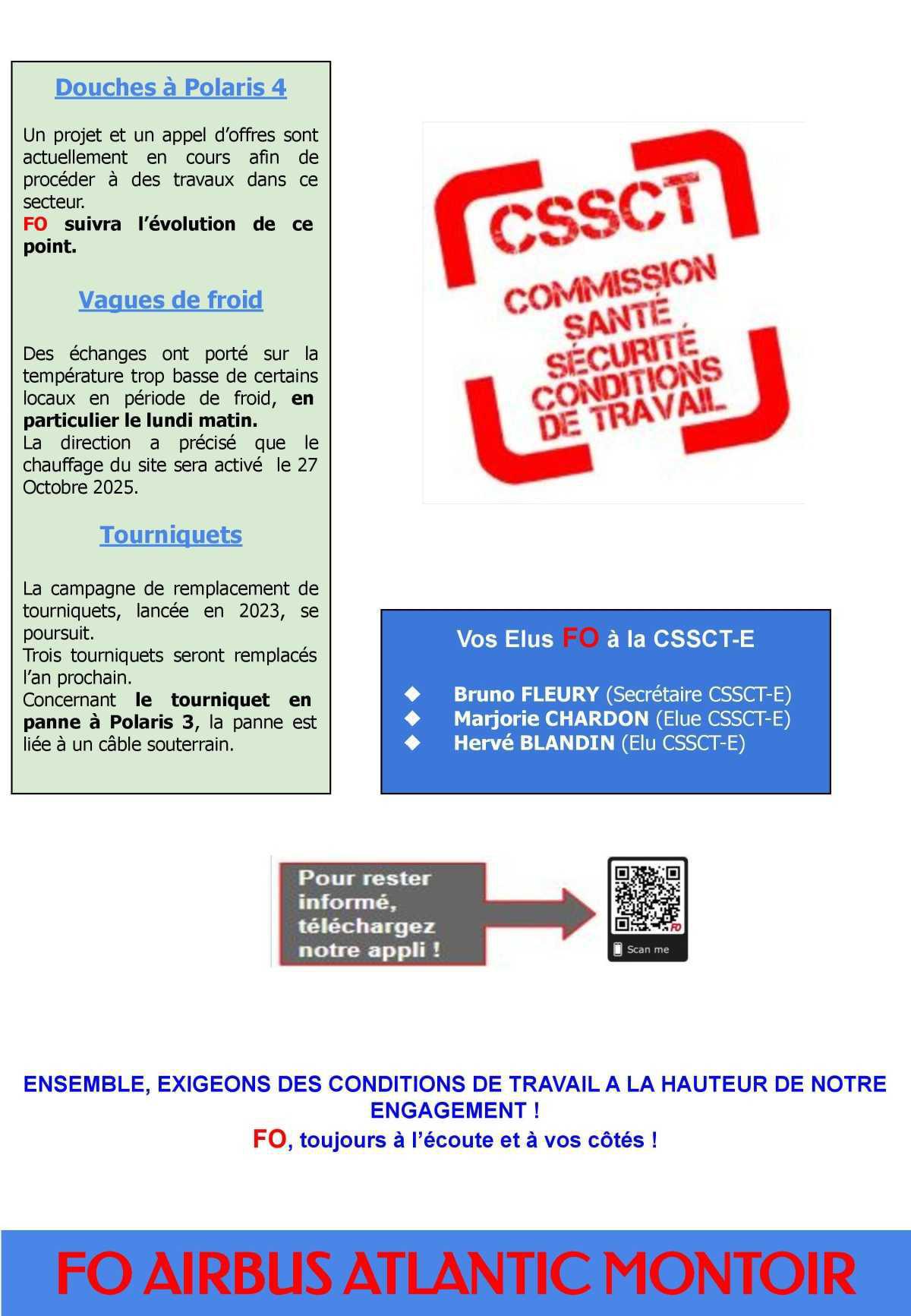 Compte-rendu FO partiel du CSSCT-E du mois d'octobre 2025