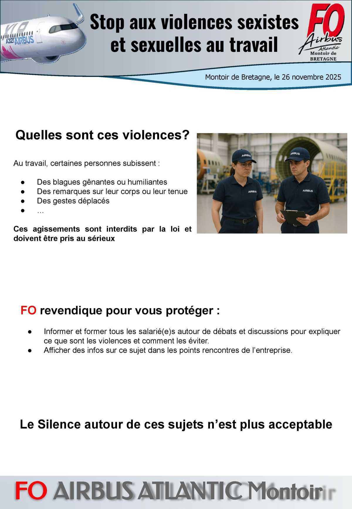 STOP aux violences sexistes et sexuelles au travail