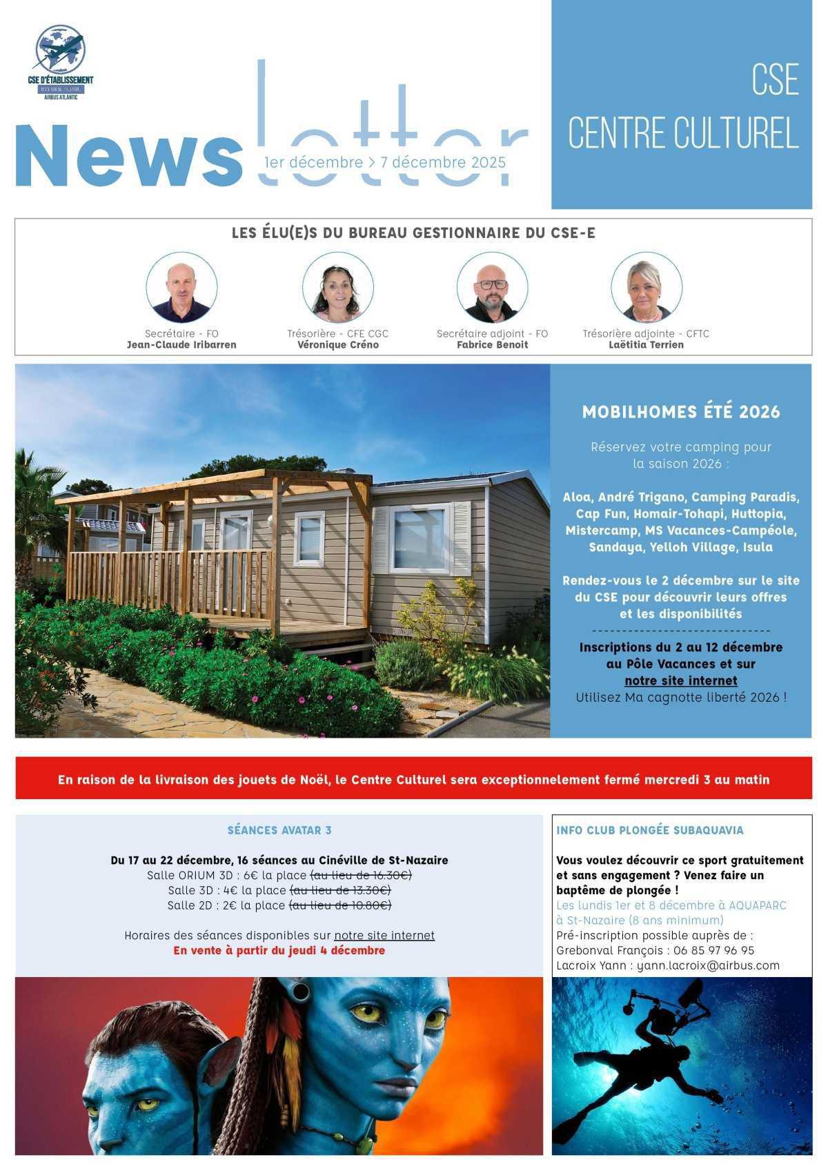 Informations du CSE et de la coopérative semaine 49 Informations du CSE et de la coopérative semaine 49