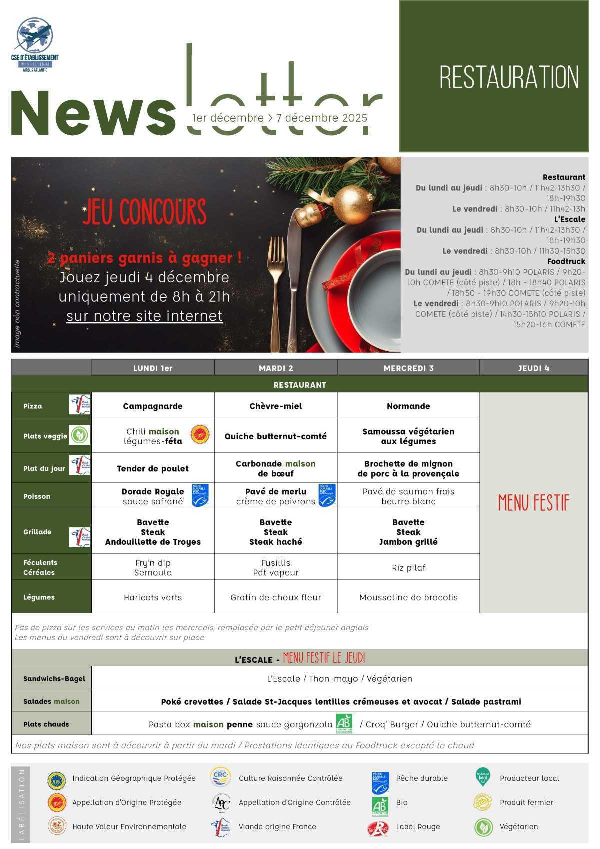 Informations du CSE et de la coopérative semaine 49 Informations du CSE et de la coopérative semaine 49