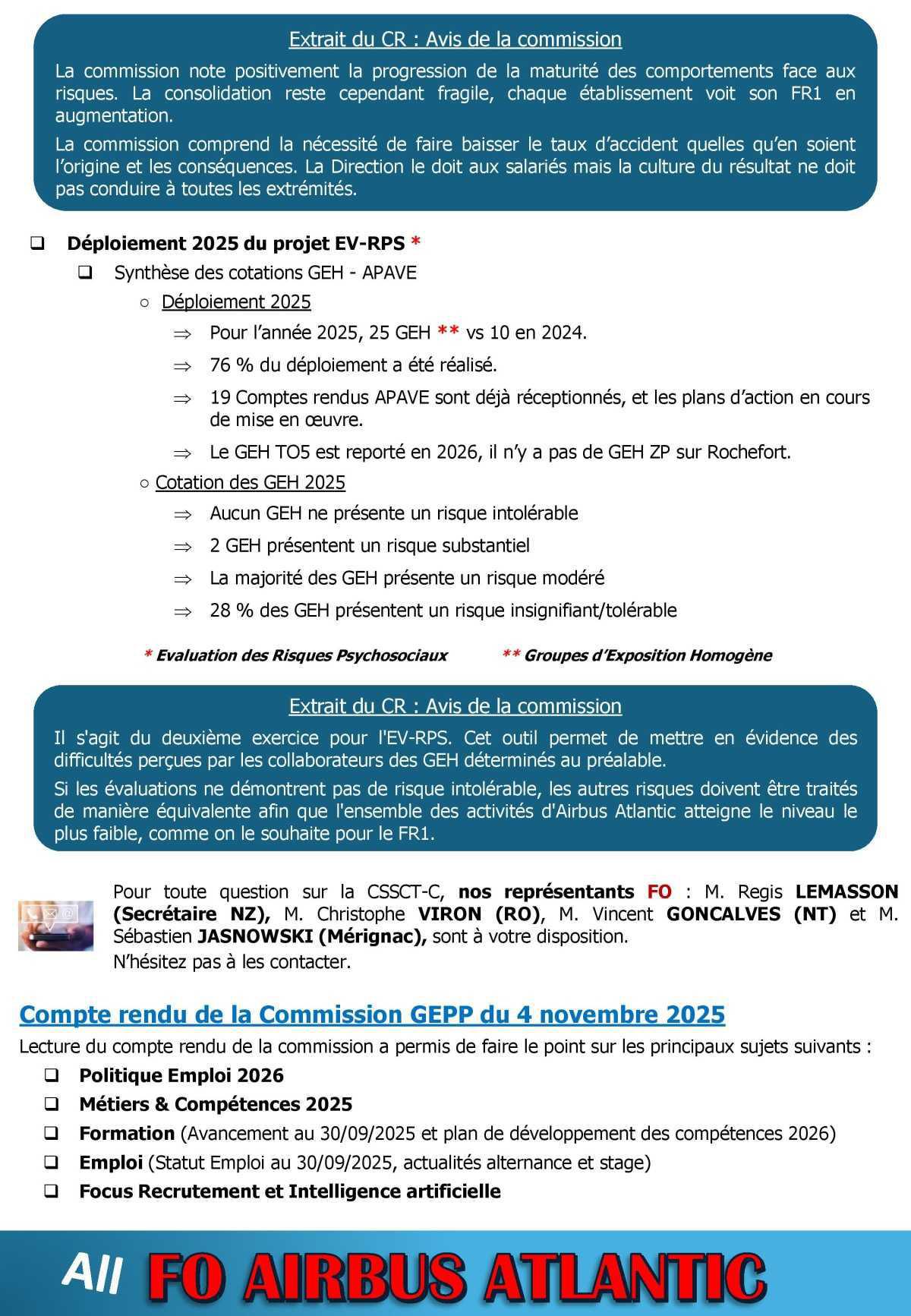 Compte-rendu partiel du CSE-C du 14 novembre 2025