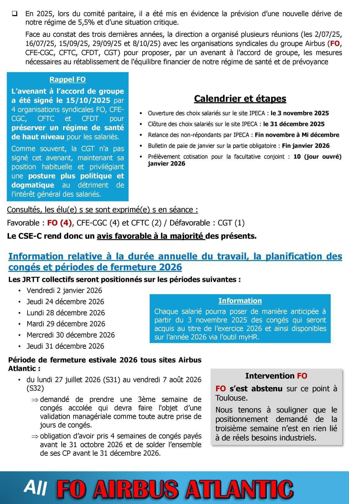 Compte-rendu partiel du CSE-C du 14 novembre 2025