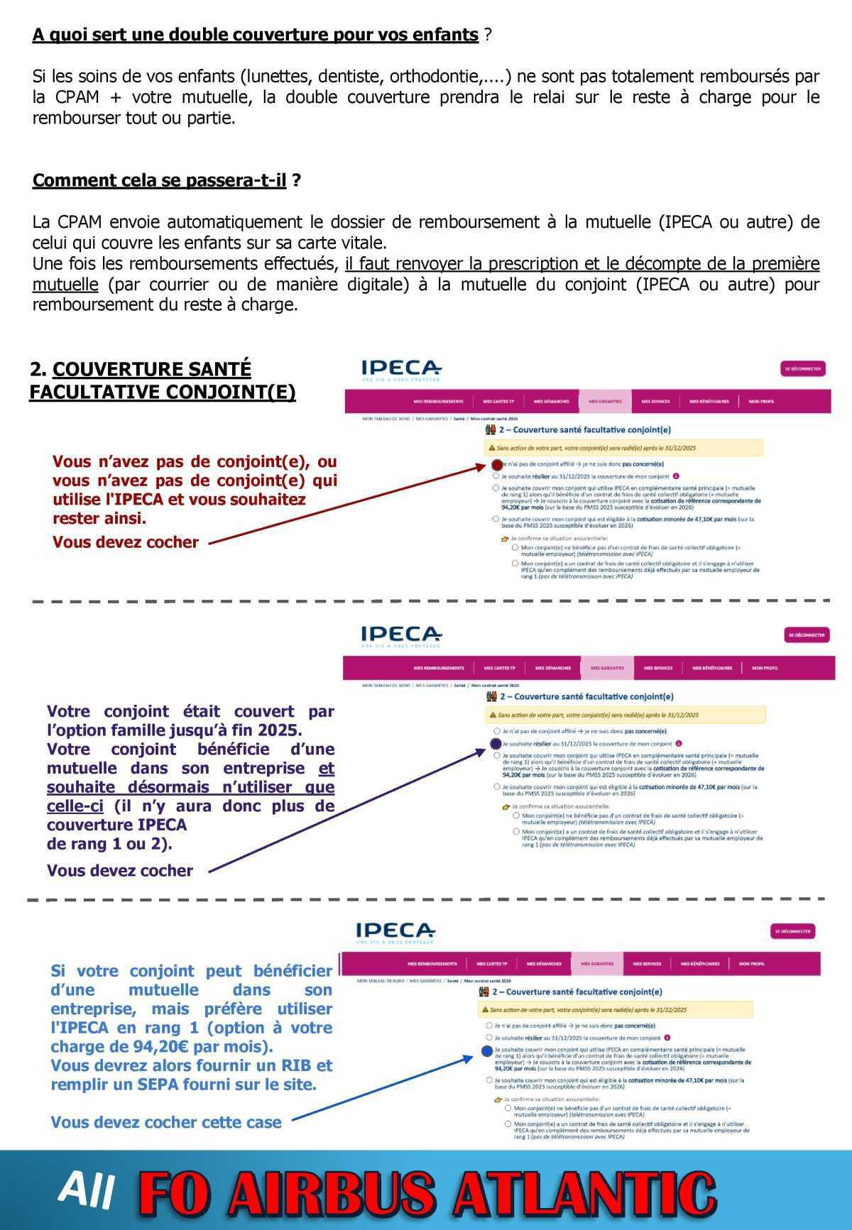 Mutuelle IPECA 2026 : le tuto de FO (action à faire avant le 31/12/25)