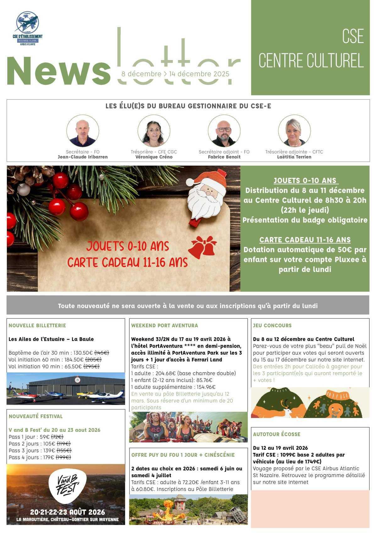 Informations du CSE et de la coopérative semaine 50 Informations du CSE et de la coopérative semaine 50