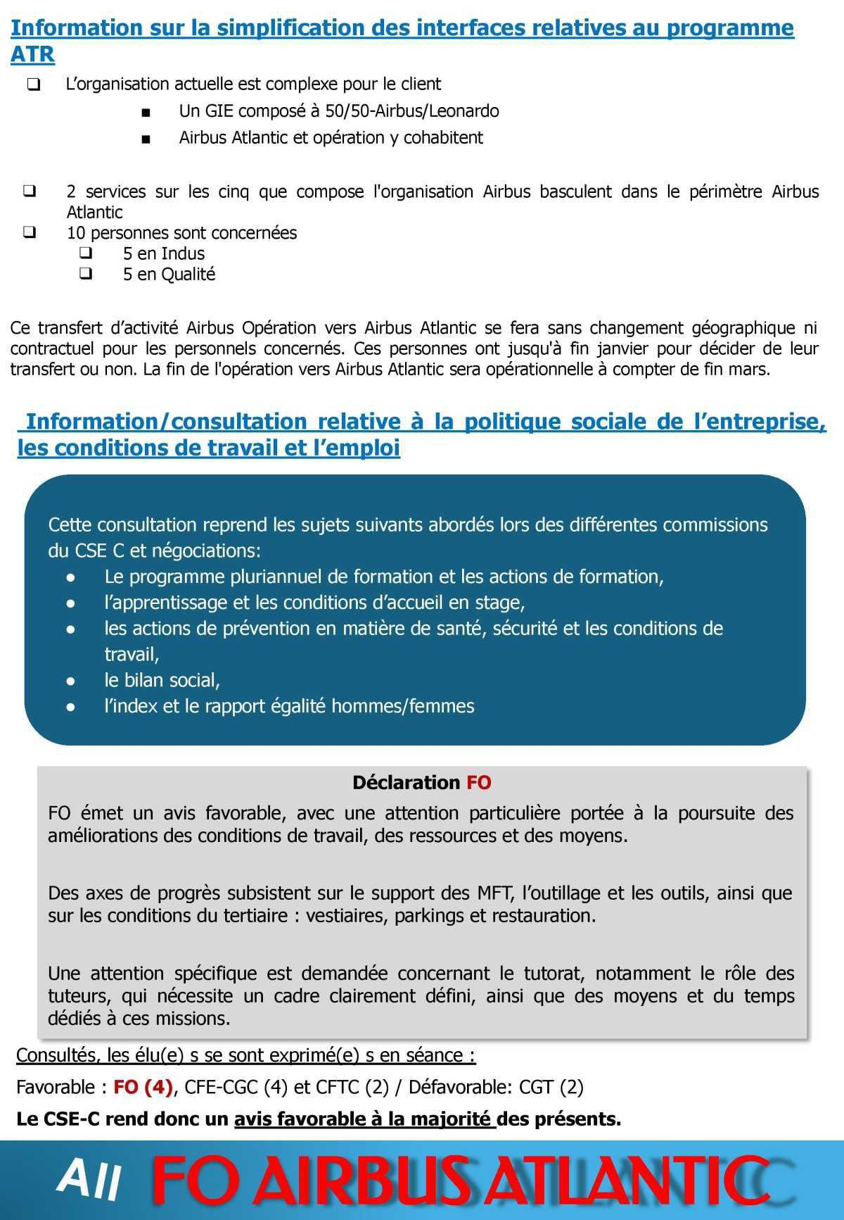 Compte-rendu partiel du CSE-C du 18 décembre 2025