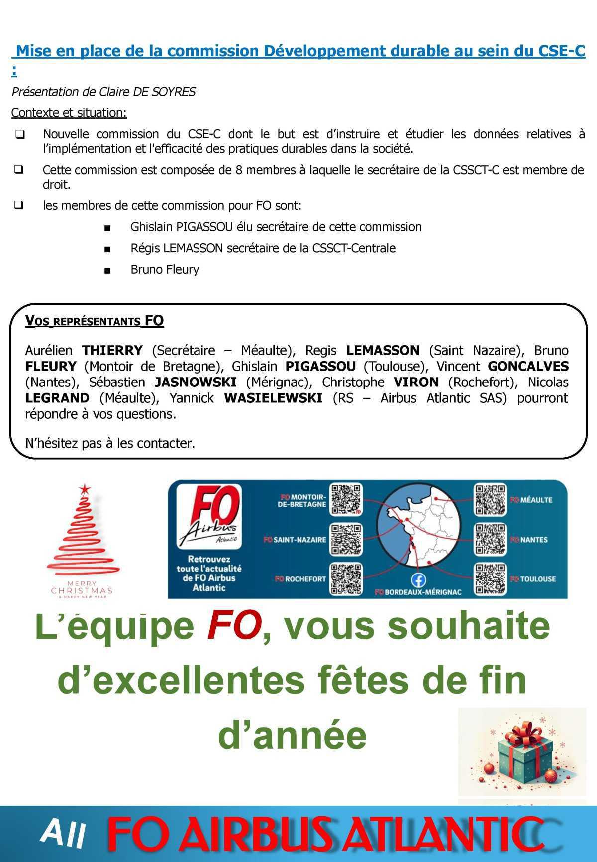 Compte-rendu partiel du CSE-C du 18 décembre 2025