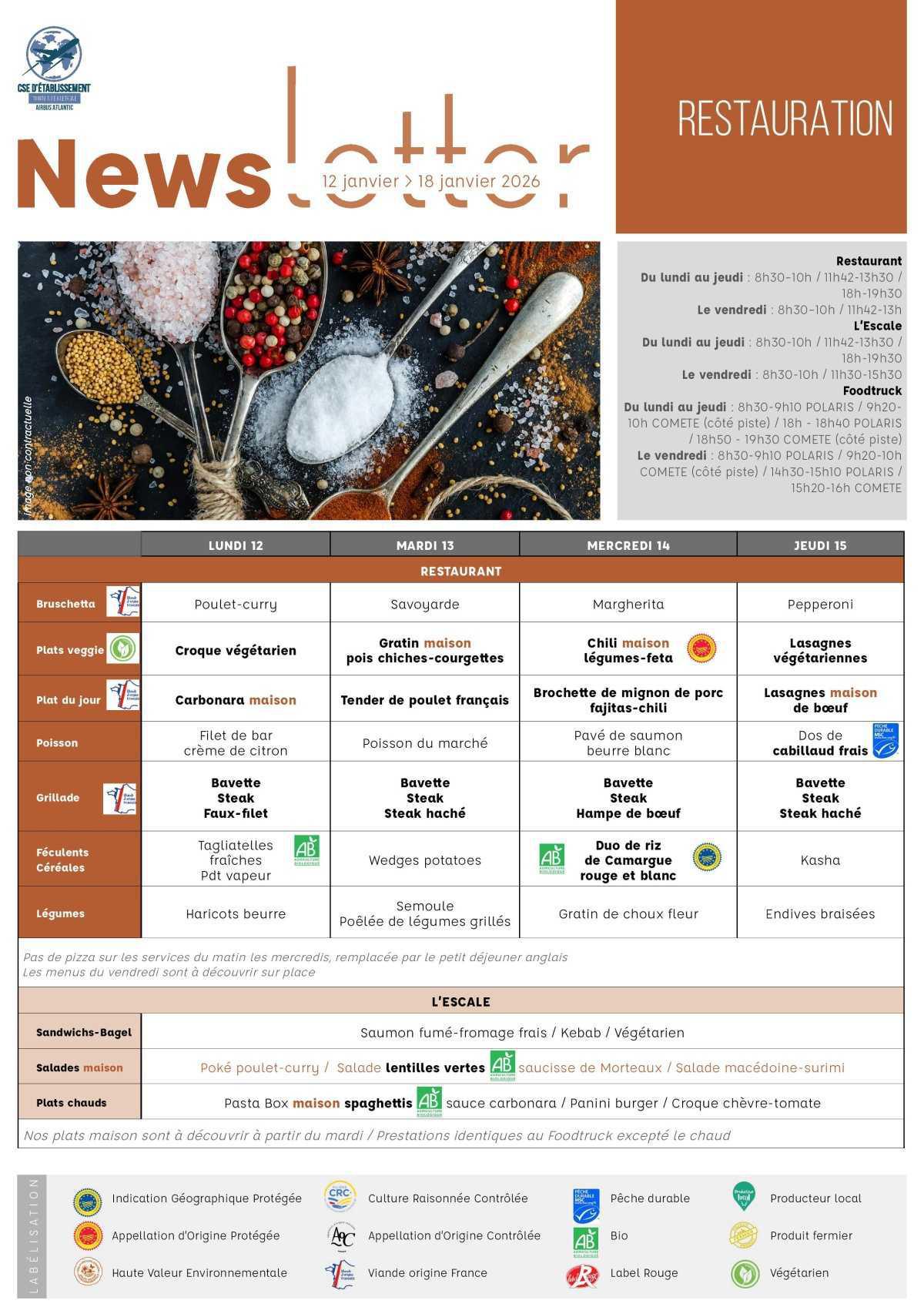 Informations du CSE et de la coopérative semaine 3