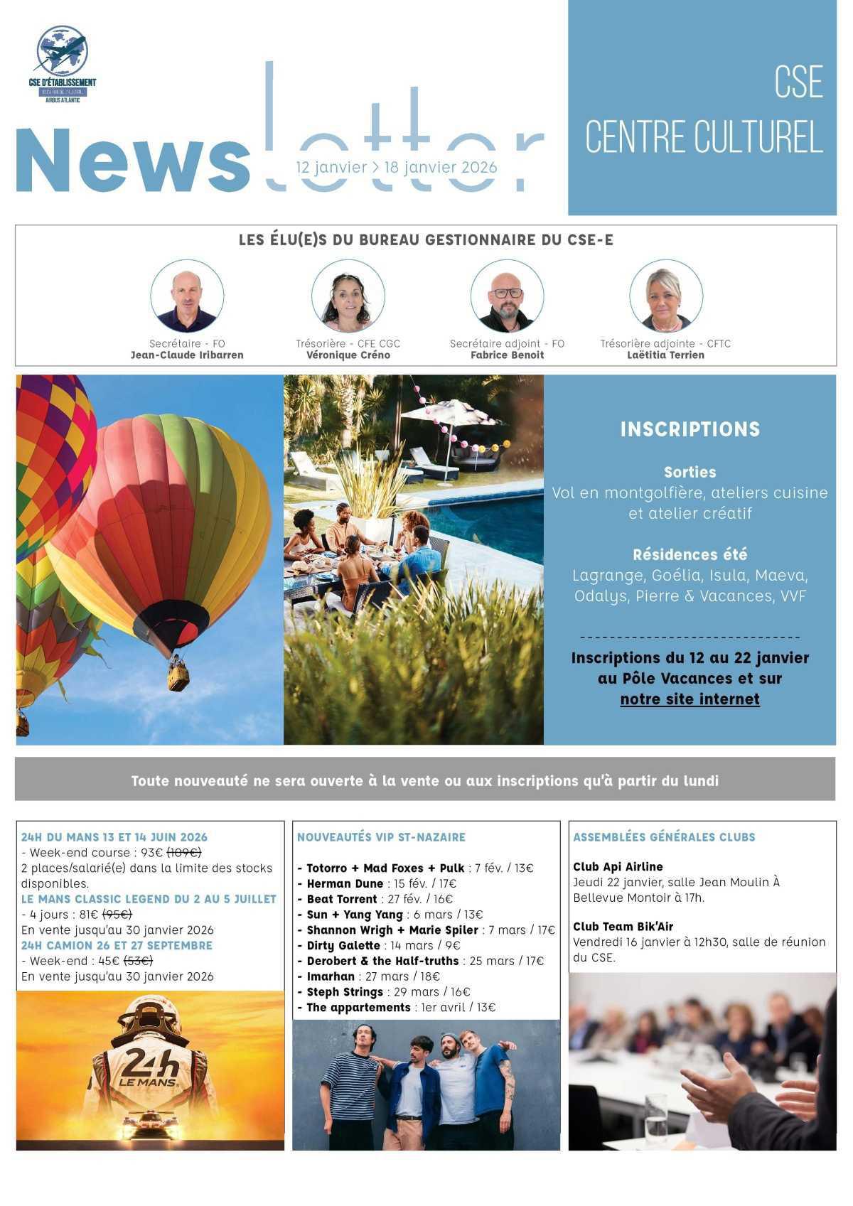 Informations du CSE et de la coopérative semaine 3 Informations du CSE et de la coopérative semaine 3