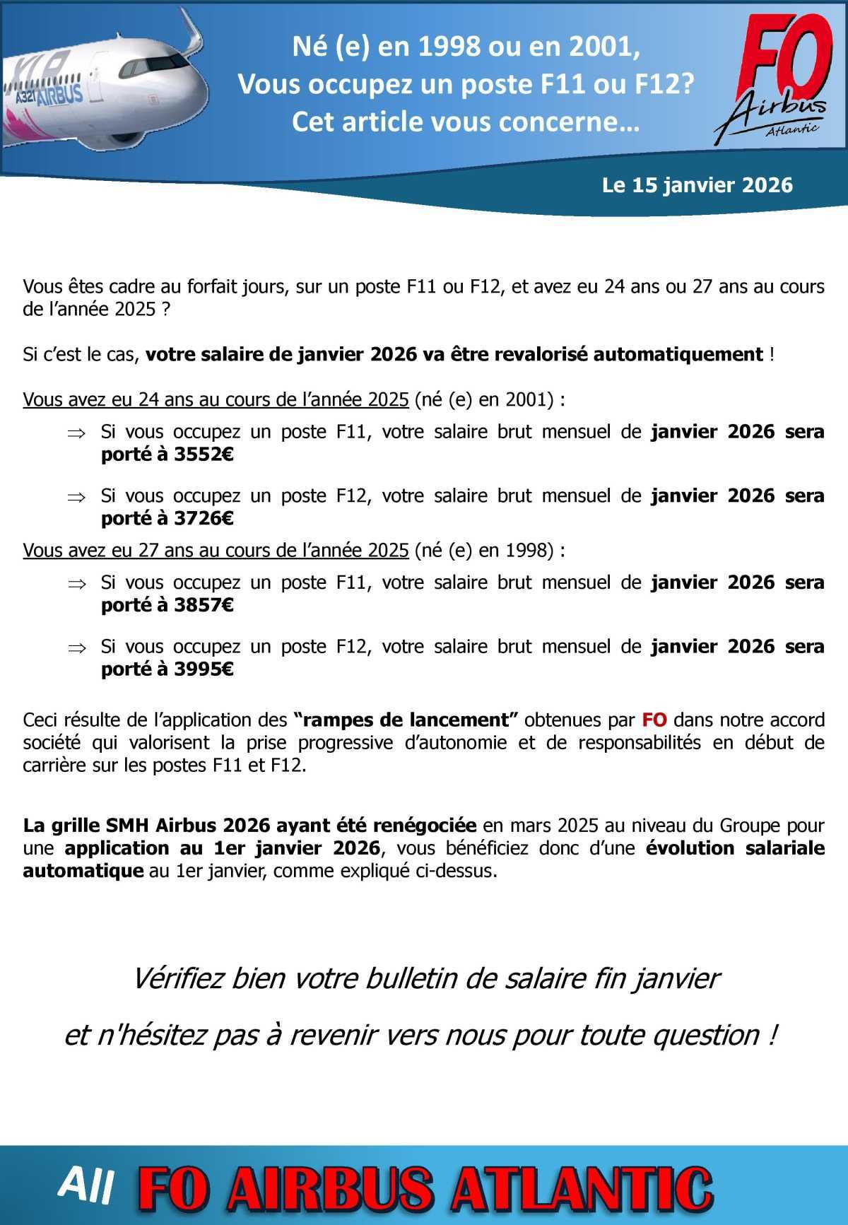 Rampe de lancement FO : Vous occupez un poste F11 ou F12 ? Cet article vous concerne...