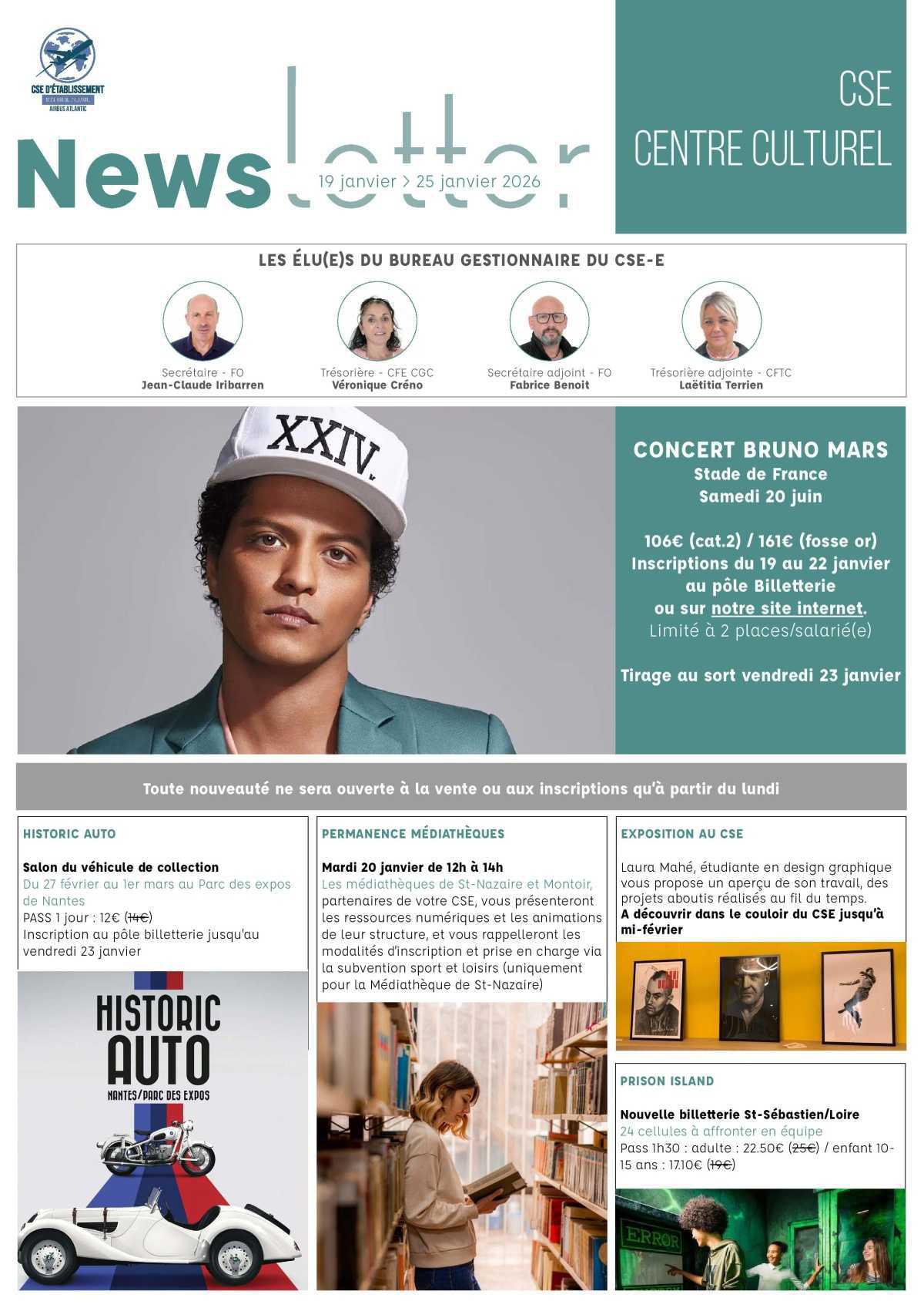 Informations du CSE et de la coopérative semaine 4